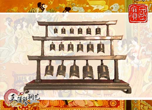 山東客戶定制17件古編鐘，迎賓編鐘古樂