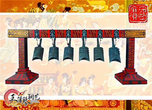 6件套仿古編鐘，小型特色樂器，民樂混音配套